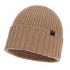 Czapka zimowa męska, camel, 100% wełniana merino, bezszwowa Bruner-2