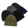 Czapka zimowa męska, camel, 100% wełniana merino, bezszwowa Bruner-5