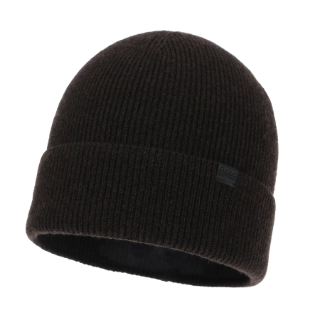 Czapka zimowa męska, brązowa, wełna merino z kaszmirem, Arwen-2