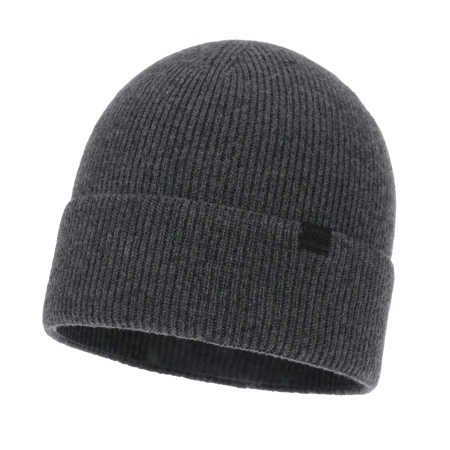 Czapka zimowa męska, szara, wełna merino z kaszmirem, Arwen-2