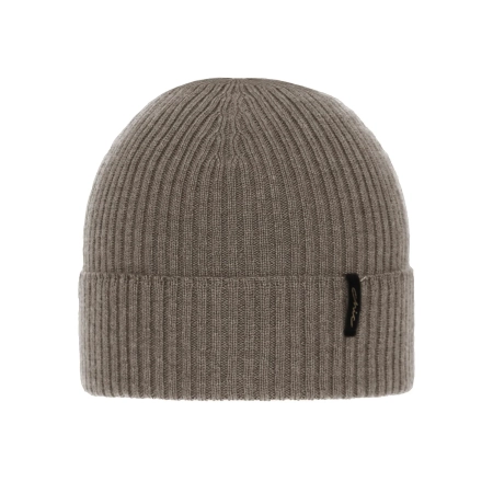 Czapka zimowa, jesienna, wiosenna damska, brązowa, 100% wełniana merino Megan-2