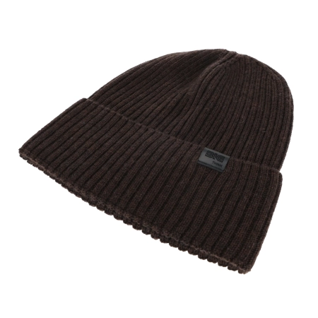 Czapka męska jesienna, wiosenna, czarna, 100% wełniana merino, bezszwowa Foggy-5