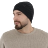 Czapka męska jesienna, wiosenna, ciemnoszara, 100% wełniana merino, bezszwowa Foggy-3