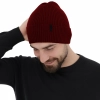Czapka zimowa męska, czerwona, 100% wełniana merino Thorin-3