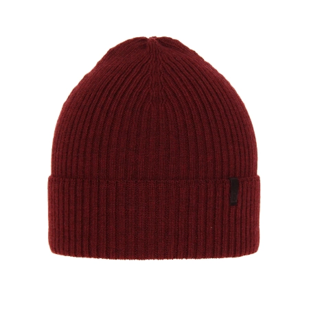 Czapka zimowa męska, czerwona, 100% wełniana merino Thorin-2