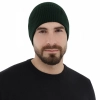 Czapka zimowa męska, zielona, 100% wełniana merino Thorin-1