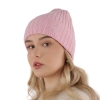 Czapka zimowa damska, biała, 100% wełniana merino Ariga-4