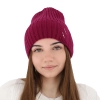 Czapka zimowa damska, biała, 100% wełniana merino Ariga-12