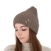 Czapka zimowa damska, biała, 100% wełniana merino Ariga-16