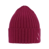 Czapka zimowa damska, różowa, 100% wełniana merino Ariga-3