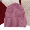 Czapka zimowa damska, różowa, 100% wełniana merino Ariga-6