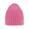 Czapka zimowa damska, różowa, 100% wełniana merino Ariga-2