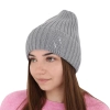 Czapka zimowa damska, różowa, 100% wełniana merino Ariga-11