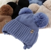 Czapka zimowa dla chłopca, szara, 100% wełniana merino, podszyta wełnianym polarem, Kovu-2