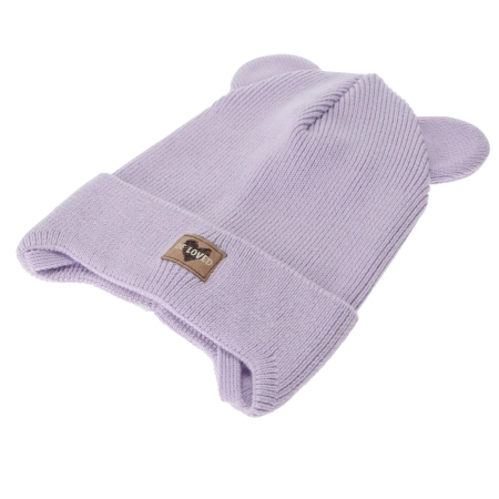 Czapka jesienna, wiosenna dla dziewczynki, czarna, 100% bawełniana, Furka-3
