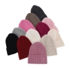 Czapka zimowa damska, szara, 100% wełniana merino Ariga-8