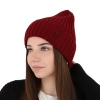 Czapka zimowa damska, szara, 100% wełniana merino Ariga-10