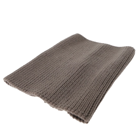 Czapka i komin dla chłopca, zimowy komplet, brązowy, 100% wełniany merino, podszyty polarem wełnianym, Riks-4