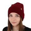 Czapka zimowa damska, różowa, 100% wełniana merino Isla-8