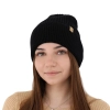 Czapka zimowa damska, różowa, 100% wełniana merino Isla-15