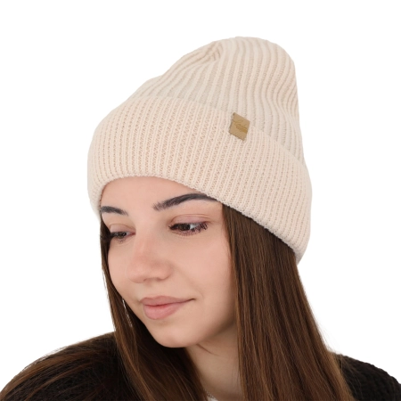 Czapka zimowa damska, różowa, 100% wełniana merino Isla-9
