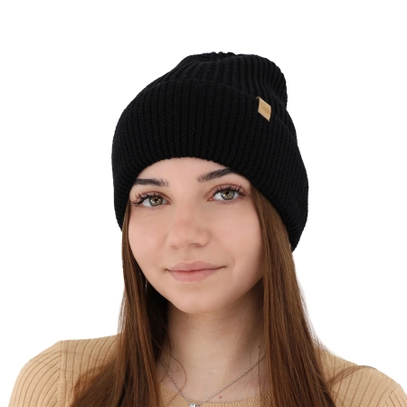 Czapka zimowa damska, różowa, 100% wełniana merino Isla-15