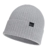 Czapka męska jesienna, wiosenna, jasnoszara, 100% wełniana merino, bezszwowa Foggy-2