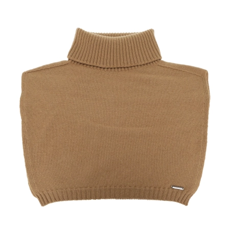 Golf jesienny, zimowy damski, camel, wełna merino z kaszmirem, Zella-2