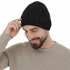 Czapka zimowa męska, ciemnoszara, z wełną merino Darino-3