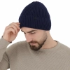 Czapka zimowa męska, granatowa, z wełną merino Darino-3