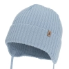 Czapka jesienna, wiosenna dla chłopca, 100% wełniana merino, błękitna Wasimo-1