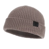 Czapka zimowa męska dokerka, beżowa, 100% wełniana merino, bezszwowa Smoky-2