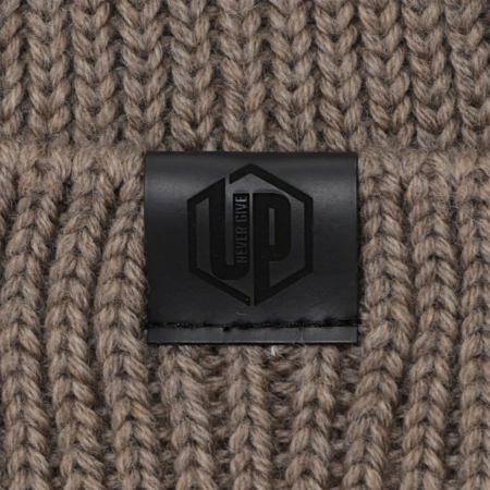 Czapka zimowa męska dokerka, bordowa, 100% wełniana merino, bezszwowa Smoky-2