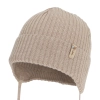 Czapka jesienna, wiosenna dla dziewczynki, 100% wełniana merino, beżowa Vatne-1