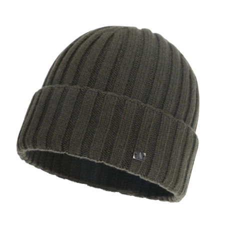Czapka zimowa męska, khaki, wełna merino z kaszmirem, Zalero-2
