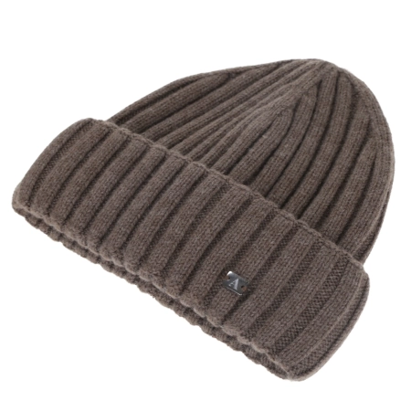 Czapka zimowa męska, khaki, wełna merino z kaszmirem, Zalero-5