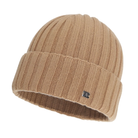 Czapka zimowa męska, camel, wełna merino z kaszmirem, Zalero-2
