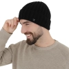 Czapka zimowa męska, czarna, wełna merino z kaszmirem, Zalero-3