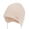 Czapka jesienna, wiosenna dla dziewczynki, 100% wełniana merino, jasnoróżowa Koya-2