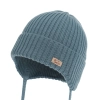 Czapka jesienna, wiosenna dla chłopca, 100% wełniana merino, niebieska Glint-2