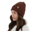 Czapka zimowa damska, brązowa, 100% wełniana merino Isla-2