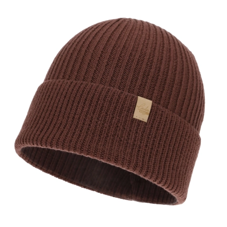 Czapka zimowa damska, brązowa, 100% wełniana merino Isla-3