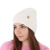 Czapka zimowa damska, burgundowa, 100% wełniana merino Isla-5