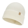 Czapka zimowa damska, kremowa, 100% wełniana merino Isla-1