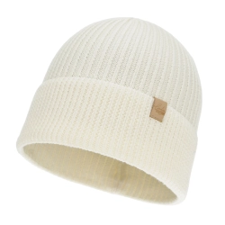 Czapka zimowa damska, kremowa, 100% wełniana merino Isla-1