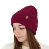 Czapka zimowa damska, brązowa, 100% wełniana merino Isla-9
