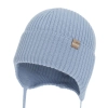 Czapka jesienna, wiosenna dla chłopca, 100% wełniana merino, błękitna Fenaro-1