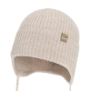 Czapka jesienna, wiosenna dla chłopca, 100% wełniana merino, beżowa Fenaro-2