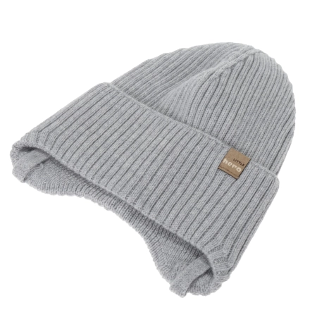Czapka jesienna, wiosenna dla chłopca, 100% wełniana merino, beżowa Fenaro-3