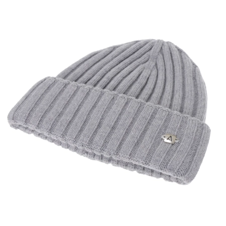 Czapka i szalik damski zimowy komplet, brązowy, wełna merino z kaszmirem, Zolira-4